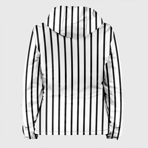 Женская куртка Чёрные и белые полосы / 3D-Белый – фото 2