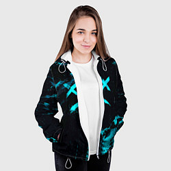 Куртка с капюшоном женская Lil Peep, цвет: 3D-белый — фото 2