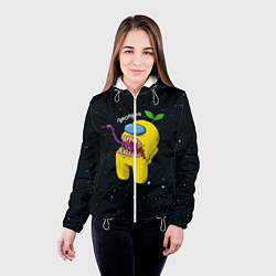 Куртка с капюшоном женская AMONG US, цвет: 3D-белый — фото 2