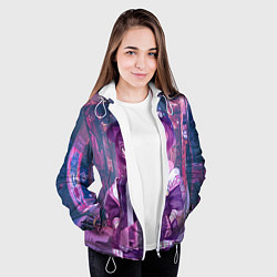 Куртка с капюшоном женская Урарака Очако, цвет: 3D-белый — фото 2