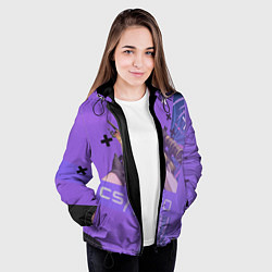 Куртка с капюшоном женская CS GO Dragon lore, цвет: 3D-черный — фото 2