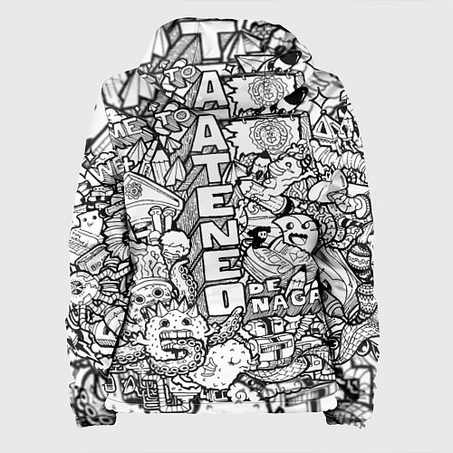 Женская куртка Doodle граффити / 3D-Черный – фото 2