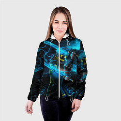 Куртка с капюшоном женская NEON SAMURAI, цвет: 3D-белый — фото 2