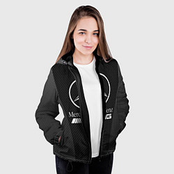 Куртка с капюшоном женская MERCEDES-BENZ, цвет: 3D-черный — фото 2
