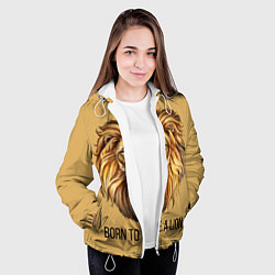 Куртка с капюшоном женская Рождённый быть львом, цвет: 3D-белый — фото 2