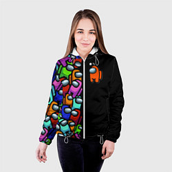 Куртка с капюшоном женская Among us, цвет: 3D-белый — фото 2