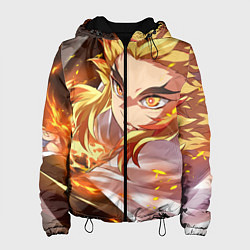 Куртка с капюшоном женская Клинок Рассекающий Демонов, цвет: 3D-черный