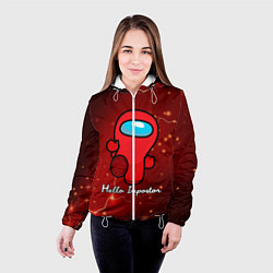 Куртка с капюшоном женская Hello Impostor, цвет: 3D-белый — фото 2