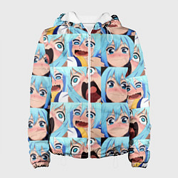 Куртка с капюшоном женская Аква Коносуба Aqua Konosuba, цвет: 3D-белый