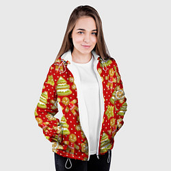 Куртка с капюшоном женская С Новым Годом!, цвет: 3D-белый — фото 2