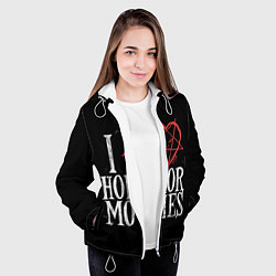Куртка с капюшоном женская I Love Horror Movies, цвет: 3D-белый — фото 2