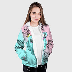 Куртка с капюшоном женская AMONG US, цвет: 3D-белый — фото 2
