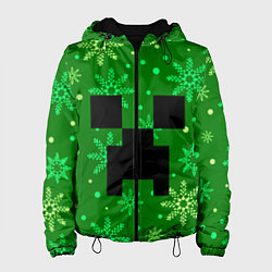 Куртка с капюшоном женская ЗИМНИЙ MINECRAFT, цвет: 3D-черный