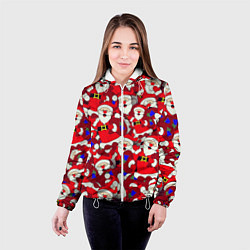 Куртка с капюшоном женская Дед Санта, цвет: 3D-белый — фото 2