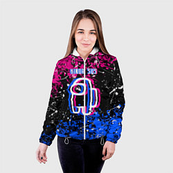 Куртка с капюшоном женская AMONG US, цвет: 3D-белый — фото 2