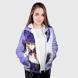 Куртка с капюшоном женская GENSHIN IMPACT, ЛИЗА, цвет: 3D-белый — фото 2