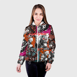 Куртка с капюшоном женская Cyberpunk 2077, цвет: 3D-белый — фото 2