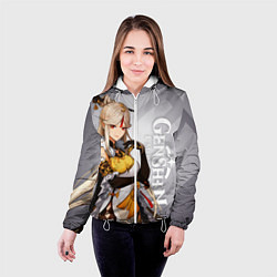 Куртка с капюшоном женская GENSHIN IMPACT, НИН ГУАН, цвет: 3D-белый — фото 2