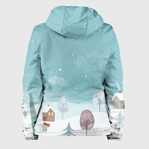 Женская куртка Милый пингвин / 3D-Белый – фото 2