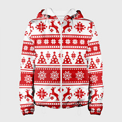 Женская куртка Новый Год Олени и снежинки