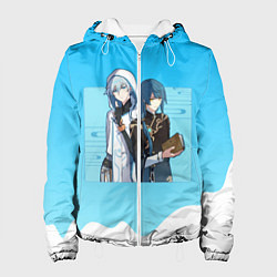 Куртка с капюшоном женская Genshin Impact, цвет: 3D-белый