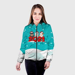 Куртка с капюшоном женская 2021 год быка, цвет: 3D-черный — фото 2