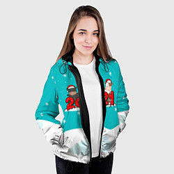 Куртка с капюшоном женская 2021 год быка, цвет: 3D-черный — фото 2