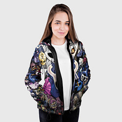Куртка с капюшоном женская HOLLOW KNIGHT, цвет: 3D-черный — фото 2