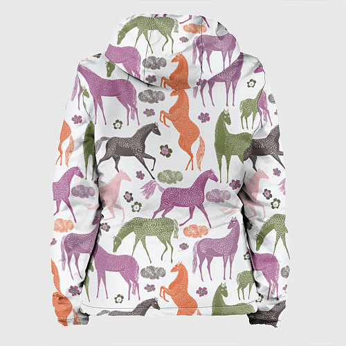 Женская куртка Лошадки / 3D-Белый – фото 2