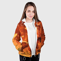 Куртка с капюшоном женская Лисенок, цвет: 3D-белый — фото 2