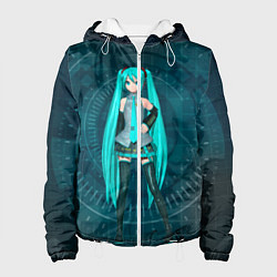 Куртка с капюшоном женская Мику Хацуне, цвет: 3D-белый