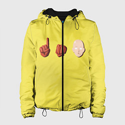 Куртка с капюшоном женская Сайтама One Punch Man, цвет: 3D-черный