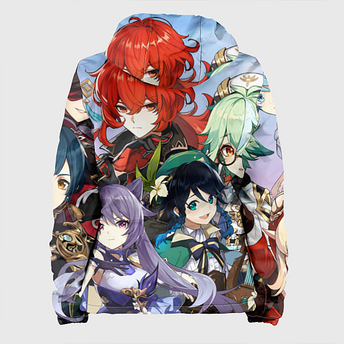 Женская куртка Персонажи Genshin Impact / 3D-Белый – фото 2