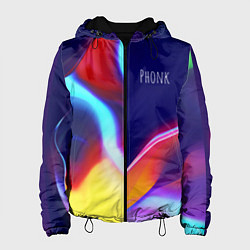 Куртка с капюшоном женская Phonk Neon, цвет: 3D-черный