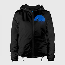Куртка с капюшоном женская Луна, цвет: 3D-черный