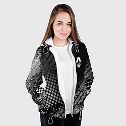 Куртка с капюшоном женская Renault, цвет: 3D-белый — фото 2