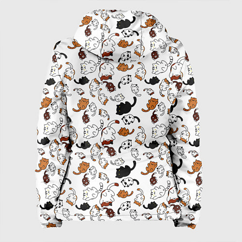 Женская куртка Коты Паттерн / 3D-Белый – фото 2