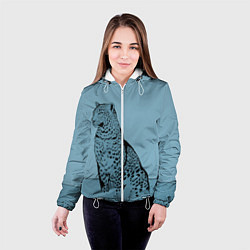 Куртка с капюшоном женская Леопард, цвет: 3D-белый — фото 2