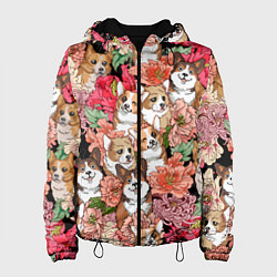 Женская куртка Корги & Цветы