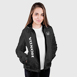 Куртка с капюшоном женская Honda, цвет: 3D-черный — фото 2