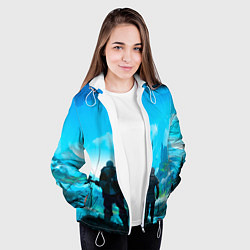 Куртка с капюшоном женская Вальгала, цвет: 3D-белый — фото 2