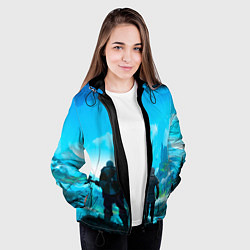 Куртка с капюшоном женская Вальгала, цвет: 3D-черный — фото 2