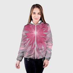 Куртка с капюшоном женская Абстракция, цвет: 3D-белый — фото 2