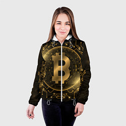 Куртка с капюшоном женская ЗОЛОТОЙ БИТКОИН, цвет: 3D-белый — фото 2