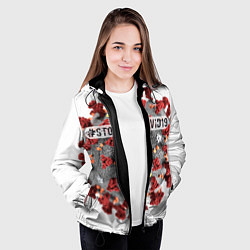 Куртка с капюшоном женская Covid-19, цвет: 3D-черный — фото 2