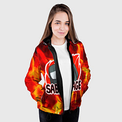 Куртка с капюшоном женская Among Us, цвет: 3D-черный — фото 2