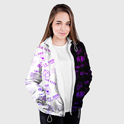 Куртка с капюшоном женская LIL PEEP, цвет: 3D-белый — фото 2