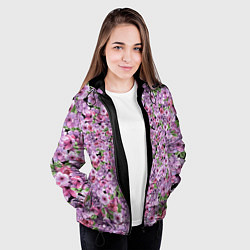 Куртка с капюшоном женская СИРЕНЬ VIOLET LILAC, цвет: 3D-черный — фото 2