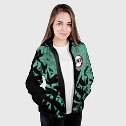 Куртка с капюшоном женская DEMON SLAYER KIMETSU NO YAIBA, цвет: 3D-черный — фото 2