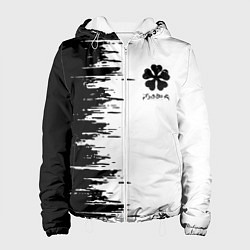 Куртка с капюшоном женская Чёрный клевер,, цвет: 3D-белый